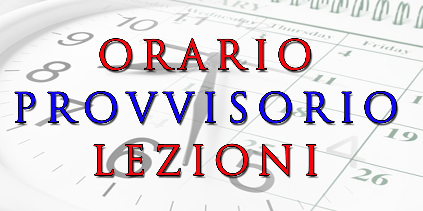 orario provvisorio